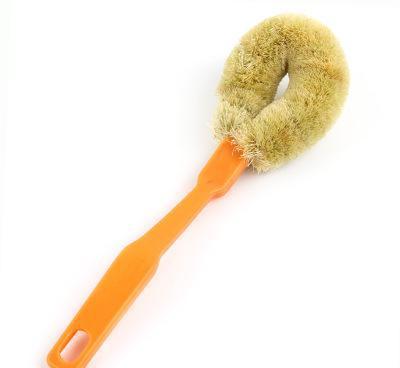 2110 加強(qiáng)型麻纖維不粘油長柄鍋刷 洗碗刷除油 清潔刷