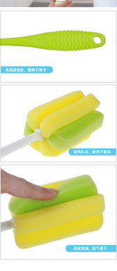 長(zhǎng)柄海綿杯刷水杯茶清潔刷 洗杯刷瓶刷廚房洗杯子刷子